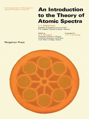 cover image of Introduction to the Theory of Atomic Spectra